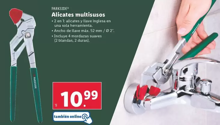 Oferta de Parkside - Alicates Multisuos por 10,99€ en Lidl