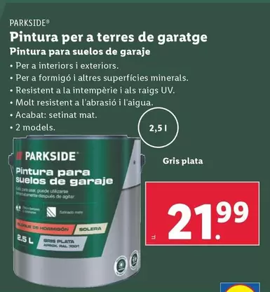 Oferta de Parkside - Pintura Para Suelo De Garaje por 21,99€ en Lidl