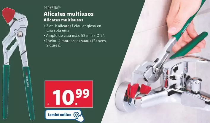 Oferta de Parkside - Alicates Multisusos por 10,99€ en Lidl