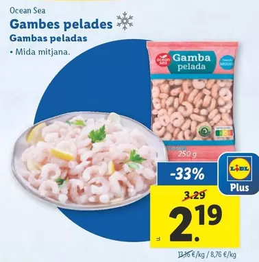 Oferta de Ocean Sea - Gambas Peladas por 2,19€ en Lidl