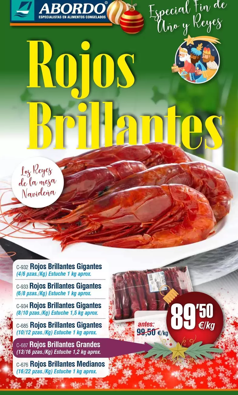 Oferta de Abordo - Rojos Brillantes Gigantas por 89,5€ en Abordo