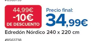 Oferta de Edredon Nordico por 34,99€ en Costco