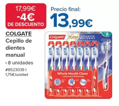 Oferta de Colgate - Cepillo De Dientes Manual por 13,99€ en Costco