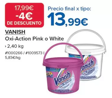 Oferta de Vanish - Oxi-action Pink O White por 13,99€ en Costco