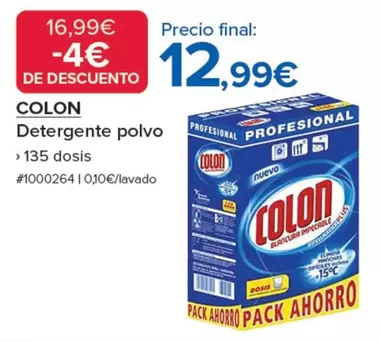 Oferta de Colon - Detergente Polvo por 12,99€ en Costco