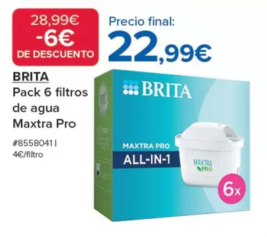 Oferta de Brita - Pack 6 Filtros De Agua Maxtra Pro por 22,99€ en Costco