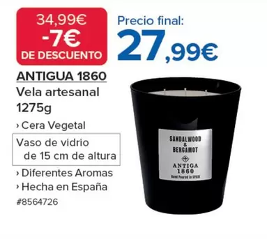 Oferta de Vela -  Artesanal 1275g por 27,99€ en Costco