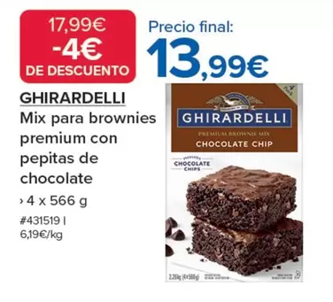 Oferta de Premium - Mix Para Brownies  Con Pepitas De Chocolate por 13,99€ en Costco