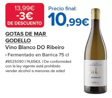 Oferta de As - Vino Blanco Do Ribeiro por 10,99€ en Costco