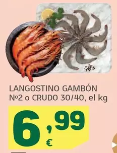 Oferta de Langostino Gambón N°2 O Crudo por 6,99€ en HiperDino