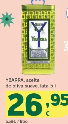 Oferta de Ybarra - Aceite De Oliva Suave por 26,95€ en HiperDino