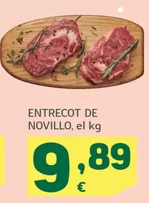 Oferta de Entrecot De Novillo por 9,89€ en HiperDino