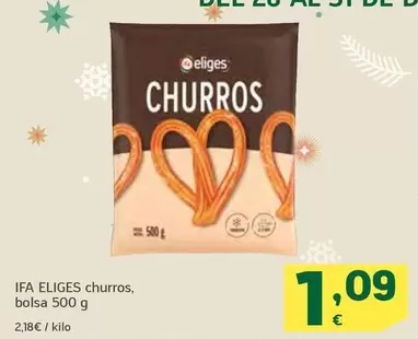 Oferta de Ifa Eliges - Churros por 1,09€ en HiperDino