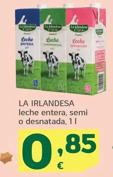 Oferta de La Irlandesa - Leche Entera por 0,85€ en HiperDino