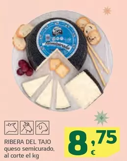 Oferta de Ribera Del Tajo - Queso Semicurado por 8,75€ en HiperDino