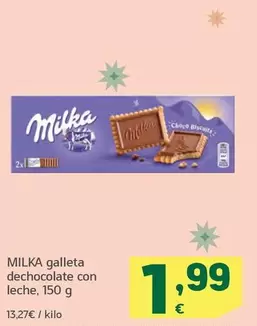 Oferta de Milka - Galleta Dechocolate Con Leche por 1,99€ en HiperDino