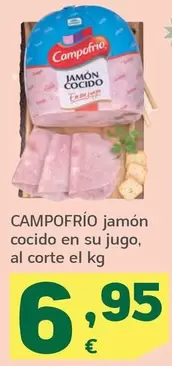 Oferta de Campofrío - Jamón Cocido En Su Jugo por 6,95€ en HiperDino