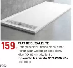 Oferta de Plat De Dutxa Elite  por 159€ en Fes Més