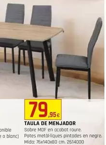 Oferta de Taula De Menjador por 79,95€ en Fes Més