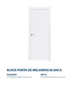 Oferta de Block Porta De Melamina Blanca en Fes Més
