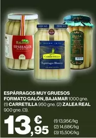 Oferta de Bajamar - Esparragos Muy Gruesos  por 13,95€ en Hipercor