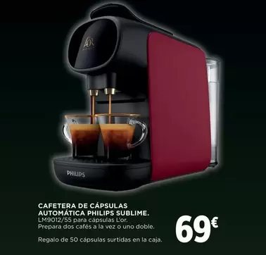 Oferta de Philips - Cafetera De Capsulas Automatica Sublime por 69€ en Hipercor