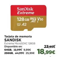 Oferta de Sandisk - Tarjeta De Memoria por 18,99€ en El Corte Inglés