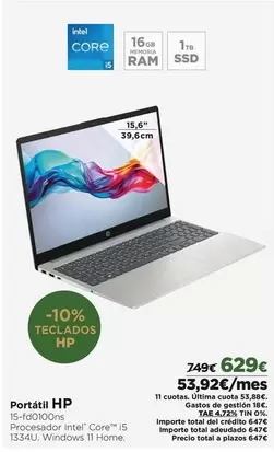 Oferta de Intel - Portátil por 53,92€ en El Corte Inglés