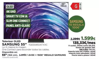 Oferta de One - Televisor Oled por 1599€ en El Corte Inglés