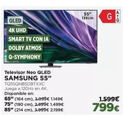 Oferta de Samsung - Televisor Neo Qled por 799€ en El Corte Inglés