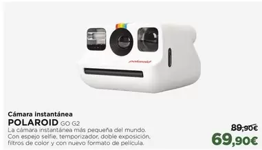 Oferta de Polaroid - Camara Instantanea por 69,9€ en El Corte Inglés