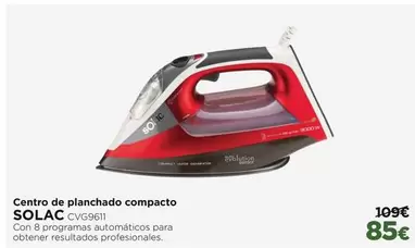 Oferta de Solac - Centro De Planchado Compacto por 85€ en El Corte Inglés