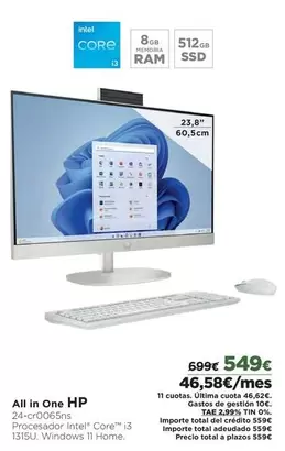 Oferta de Intel - All In One por 549€ en El Corte Inglés