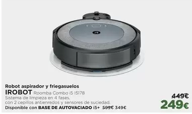 Oferta de Irobot - Robot Aspirador Y Friegasuelos por 249€ en El Corte Inglés