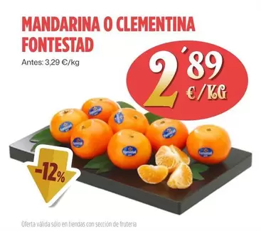 Oferta de Mandarina O Clementina Fontestad por 2,89€ en Ahorramas