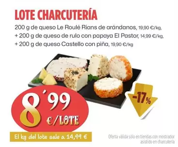 Oferta de Lote Charcutería por 8,99€ en Ahorramas