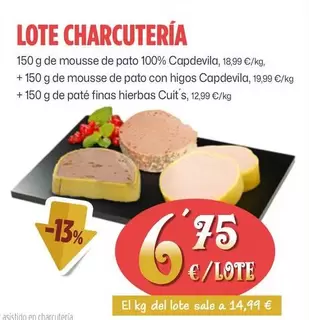 Oferta de Lote Charcutería por 6,75€ en Ahorramas