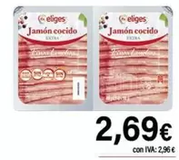 Oferta de Ifa Eliges - Jamon Cocido Extra Finas Lonchas por 2,69€ en Cash Ifa