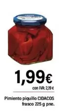 Oferta de Cidacos - Pimiento Piquillo por 1,99€ en Cash Ifa