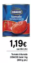 Oferta de Cidacos - Tomate Triturado por 1,19€ en Cash Ifa