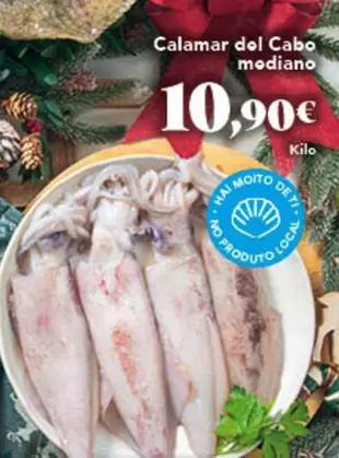 Oferta de Calamar Del Cabo Mediano por 10,9€ en Gadis