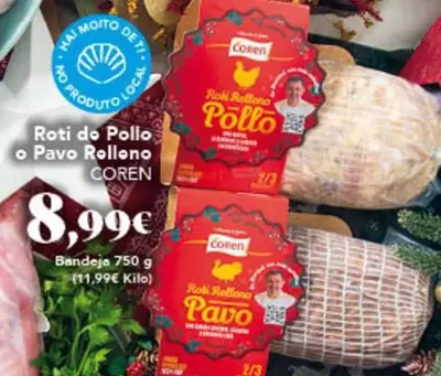 Oferta de Coren - Roti De Pollo O Pavo Relleno por 8,99€ en Gadis