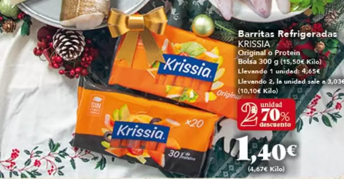 Oferta de Krissia - Barritas Refrigeradas por 1,4€ en Gadis