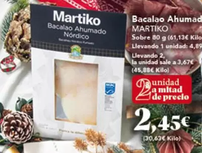 Oferta de Martiko - Bacalao Ahumado por 2,45€ en Gadis