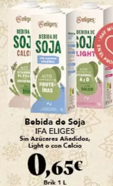 Oferta de Ifa Eliges - Bebida De Soja por 0,65€ en Gadis