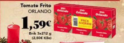 Oferta de Orlando - Tomate Frito por 1,59€ en Gadis