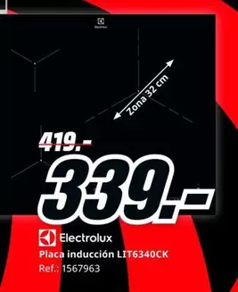 Oferta de Electrolux - Placa Inducción LIT6340CK por 339€ en MediaMarkt