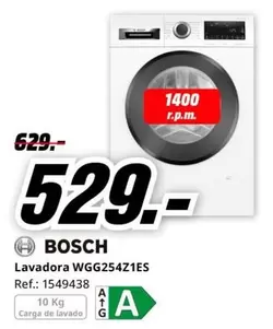 Oferta de Bosch - Lavadora Wgg254zles por 529€ en MediaMarkt