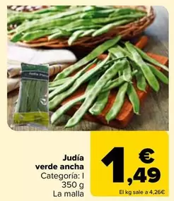 Oferta de Judia Verde Ancha por 1,49€ en Carrefour