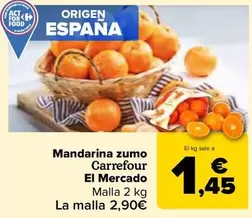 Oferta de Carrefour - Mandarina Zumo El Mercado por 1,45€ en Carrefour